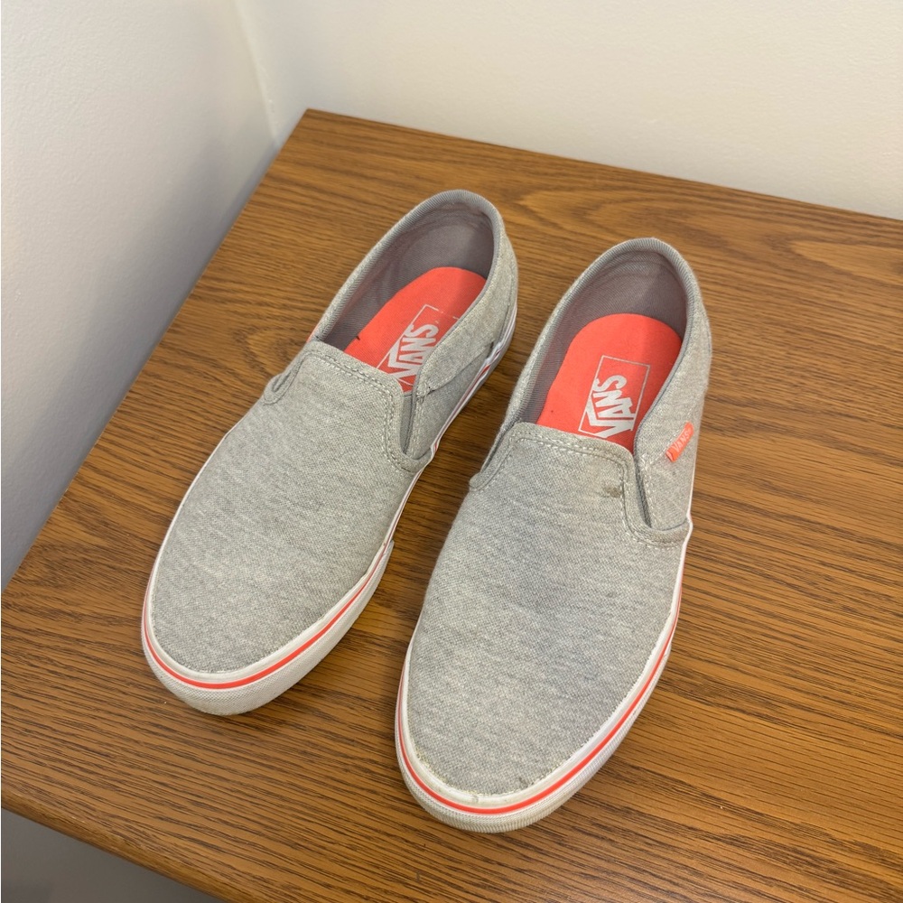 Vans Gray and Peach Colored Women's Sneakers